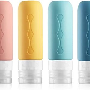 Gemice Travel Bottles for Toiletries, Tsa Approved, Travel Size Containers, BPA Free Leak Proof Tubs Refillable Liquid Accessories for Cometic Shampoo and Lotion Soap
