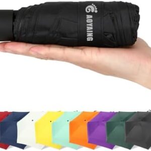GAOYAING Travel Umbrella Mini Umbrellas for Rain Sun&Rain Lightweight Small UV Sun Umbrella Compact Suit for Pocket with Case
