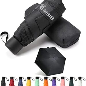 Small Mini Umbrella with Case by GAOYAINIG Light Compact Design Perfect for Travel Lightweight Portable Parasol Outdoor Sun&Rain Umbrellas