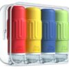 Travel Bottles for Toiletries, BPA Free Leak Proof Reusable Silicone Bottles, TSA Approved 3oz Travel Size Bottles, Travel Accessories for Shampoo Soap Liquids with Toiletry Bag (4 Pack)