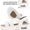 mysoft Women's Comfortable Walking Sandals Air Cushion Sport Slingback Elastic Band Platform Shoes - Image 3