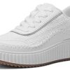 DREAM PAIRS Women Chunky City Tweed Comfortable Casual Platform Fashion Sneaker