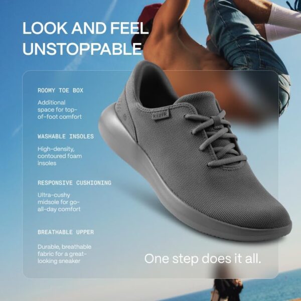 Kizik Shoes: Madrid Comfortable Breathable Eco-Knit Slip On Sneakers, Convenient Hands Free Shoes | Walking Shoes for Men, Women and Elderly | Stylish, Orthopedic Shoes for Athleisure and Travel - Image 3